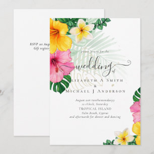 Tropiska paradise Beach Wedding Vibrant-Blommigtar