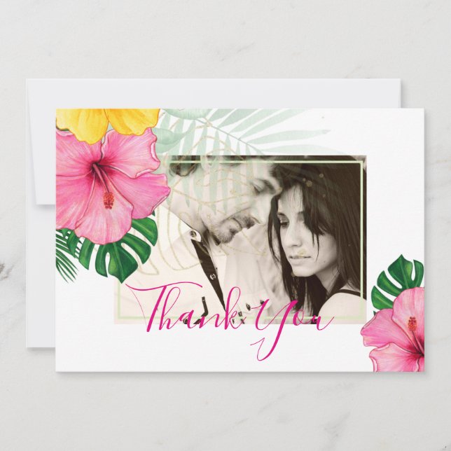 Tropiska paradise Beach Wedding Vibrant-Blommigtar (Framsida)