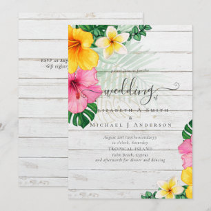 Tropiska paradise Beach Wedding Vibrant-Blommigtar