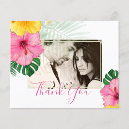 Tropiska paradise Beach Wedding Vibrant-Blommigtar Flygblad