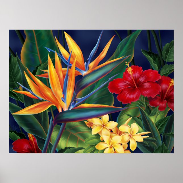 Tropiska paradise Fine Art Poster (Framsidan)