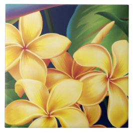 Tropiska paradise Hawaiian Plumeria Tiles & Trivet Kakelplatta