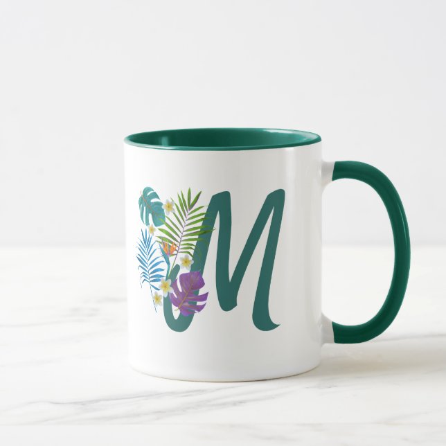 Tropiska paradise Monogram Namn Mugg (Höger)