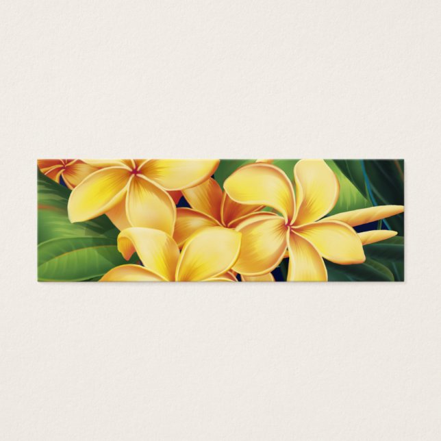 Tropiska paradise Plumeria Bookmark Litet Visitkort (Framsidan)