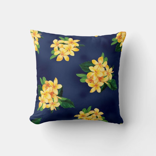 Tropiska paradise Plumeria Decorator Pillows Kudde (Framsida)