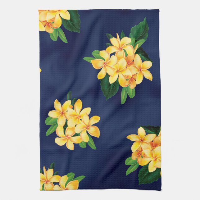 Tropiska paradise Plumeria Hawaiian Kökshandduk (Vertikal)