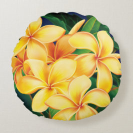 Tropiska paradise Plumeria Hawaiian Rund Kudde