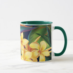 Tropiska paradise Plumeria Two-Tone Hunter Mugg