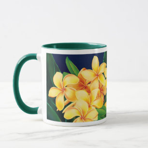 Tropiska paradise Plumeria Two-Tone Hunter Mugg