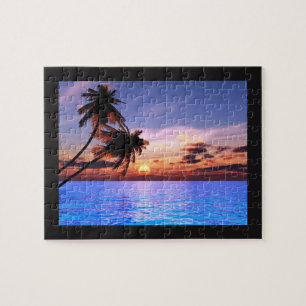 Tropiska paradise Sunset Puzzle Pussel