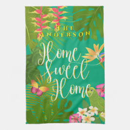 Tropiska paradise Sweet Home Grönt Kökshandduk