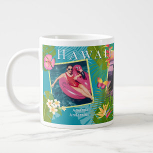 Tropiska paradise Travel Memories Teal Jumbo Mugg