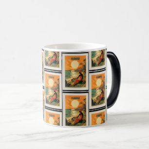 Tropiska paradise: Vintage Hawaii Magisk Mugg