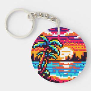 Tropiska paradiser för sunset Beach Relaxing Pixel
