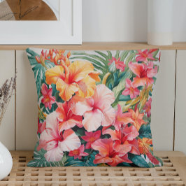 Tropiska paradiser för vattenfärg kudde