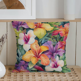 Tropiska paradiser för vattenfärg kudde