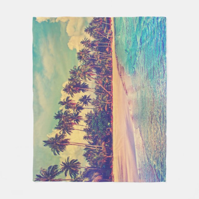 Tropiska paradiset: hav, hotell, strand. fleecefilt (Framsidan)