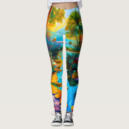 Tropiska paradiset leggings