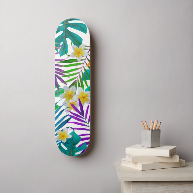 Tropiska paradiset mini skateboard bräda 18,5 cm (Väggkonst)