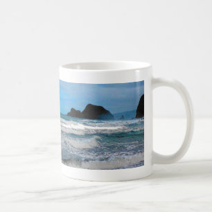 Tropiska paradiset på den hawaiiska kustön kaffemugg