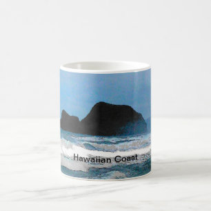 Tropiska paradiset på den hawaiiska kustön kaffemugg