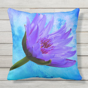 "Tropiska paradiset" Utomhus Vatten Lilies Pillow Kudde