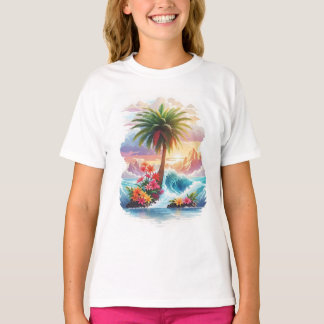 Tropiska parkeringar vid Sunset t shirts design
