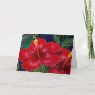 Tropiska parkeringskort Hibiscus Kort