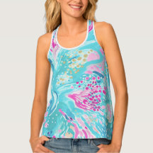 Tropiska Pastel Caribbean Reef Sommarbesök