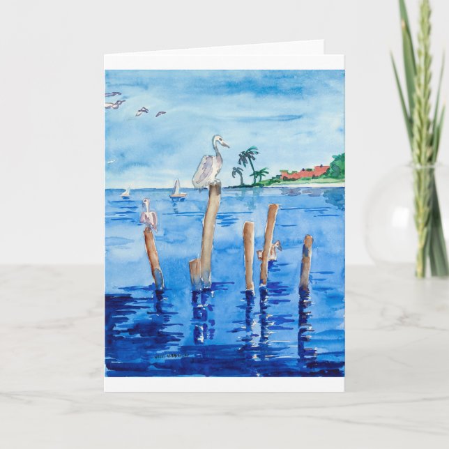 Tropiska pelikaner kort (Framsida)