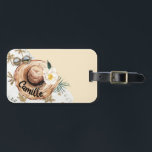 Tropiska Personligen Beach Bagagebricka<br><div class="desc">Tropical Beach Personlig Luggage Tag. Matcha objekt i vår butik Cava Party Design</div>
