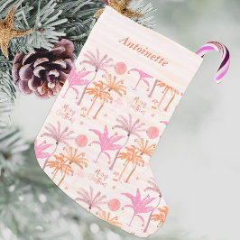 Tropiska Personligen Handflatan Träd God jul Liten Julstrumpa