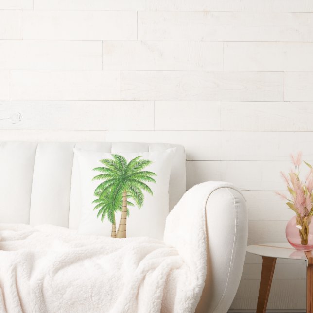 Tropiska Pillow vid kusten handflatan Träd Kudde (Soffa)