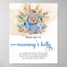 Tropiska pojkens Nalle Hur stor är Mamma belly Poster
