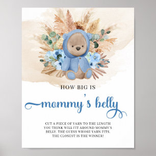 Tropiska pojkens Nalle Hur stor är Mamma belly Poster