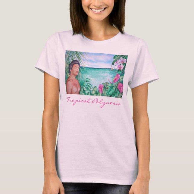 Tropiska Polynesia T-shirt (Framsida)