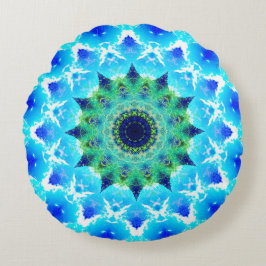 Tropiska Pulsar Star Mandala Rund Kudde