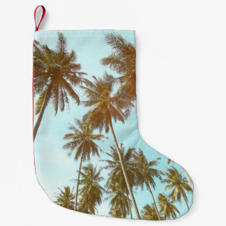 Tropiska Ram: Abstrakt Handflatan Träd Liten Julstrumpa