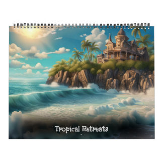Tropiska reats av Ivy and Fladdermus Art Calendar Kalender