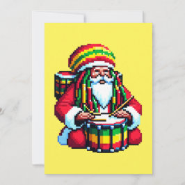 Tropiska Reggae Santa - jultidskonst Julkort