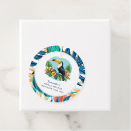 Tropiska regnskogssomrar till bröllopsfest gåvor etiketter