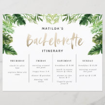 tropiska resvägen Bachelorette helg