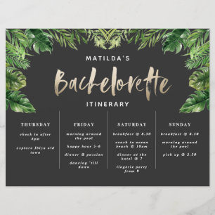 tropiska resvägen Bachelorette helg