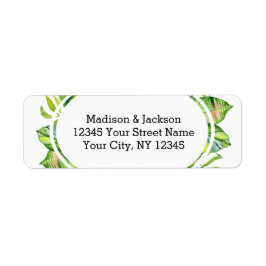 Tropiska Returadressen för utandning av Bröllop vi Returadress Etikett