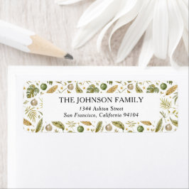 Tropiska Returadressen Julens Helgdag Returadress Etikett