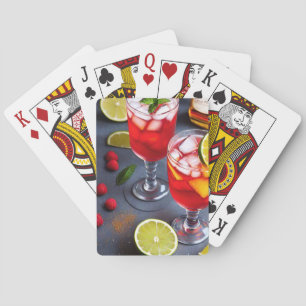 Tropiska romdrycker med is casinokort