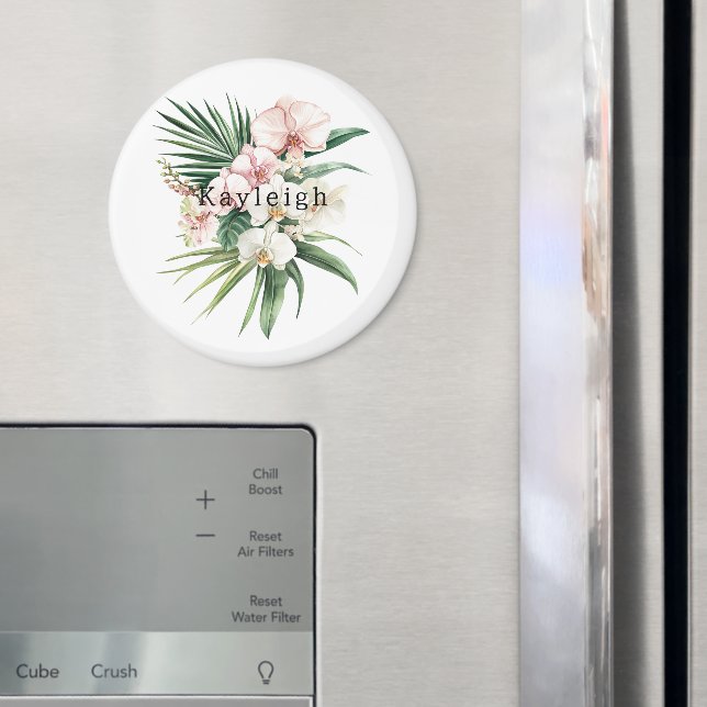 Tropiska Rosa Orchid Flowers Magnet (In Situ (Fridge))