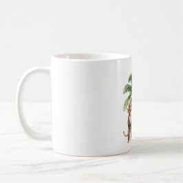 Tropiska rosa orkidéblommor apa aloha kaffemugg