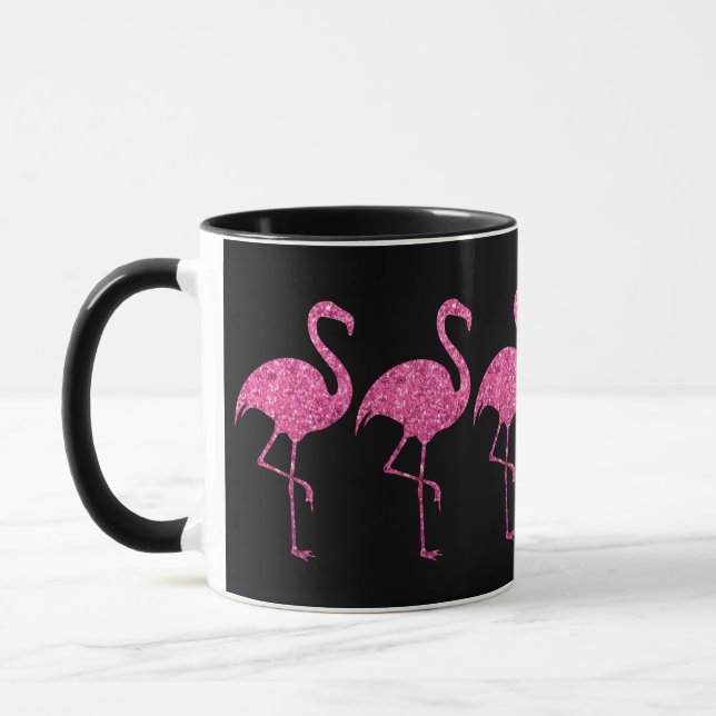 Tropiska rosaglitterFlamingos Mugg (Vänster)