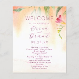 Tropiska Rosan Freesia Watercolor Bröllop budget